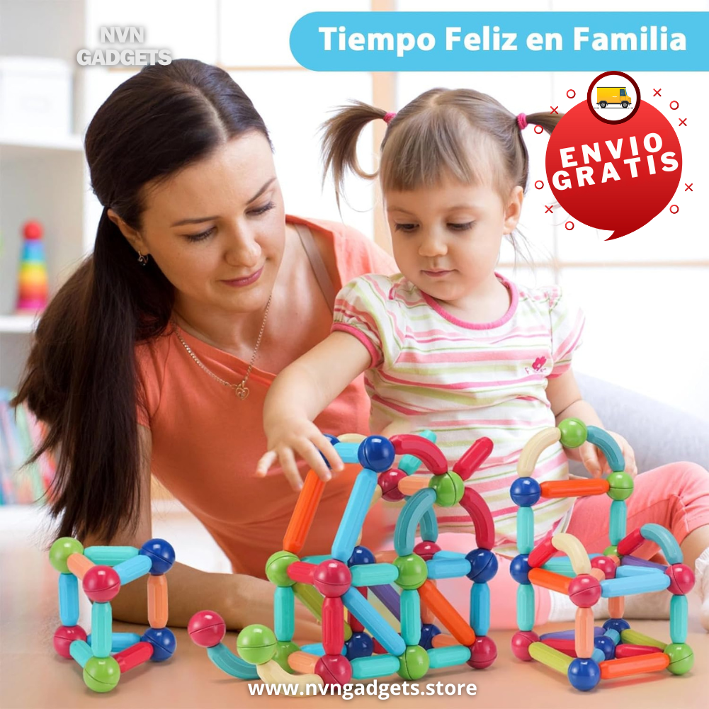 BLOQUES MAGNETICOS PARA NIÑOS 🎁 (KIT 42 PIEZAS)