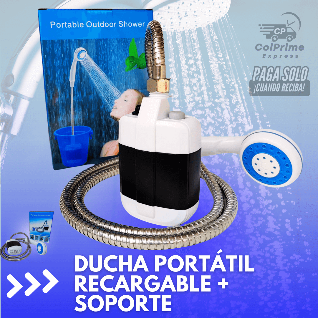 🚿DUCHA PORTÁTIL RECARGABLE + SOPORTE ||